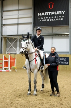 Thomas Pritchard seized victory in the SEIB Winter Novice Championship Qualifier at Hartpury University’s Winter Classic